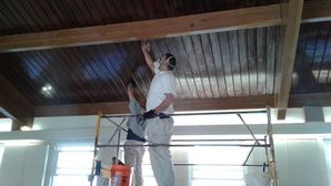 Stripping, Sanding, Staining, & Varnish of Ceiling at Free Mason's Lodge in Highland Park, IL (7)