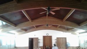 Stripping, Sanding, Staining, & Varnish of Ceiling at Free Mason's Lodge in Highland Park, IL (8)