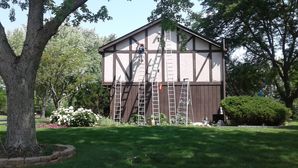 Before & After Cedar Siding Trim and Solid Stain in Hawthorn Woods, IL (1)