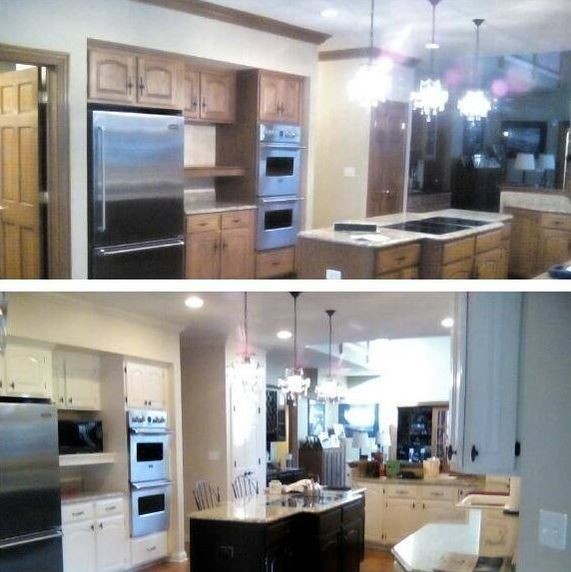 Before & After Cabinet Painting in Buffalo Grove, IL (1)