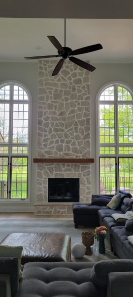 Limewash fireplace in Arlington Heights, IL (1)