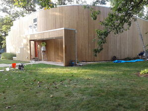 Before and After Stripping and Sanding of Siding (then applied clear sealer) in Waukegan, IL (2)